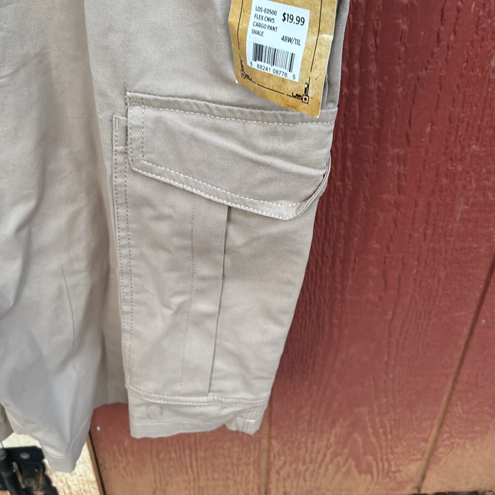 NWT Lincoln Outfitters Flex Cargo Tan Shale Shorts Men’s 48W Stain Resistant - Picture 4 of 16